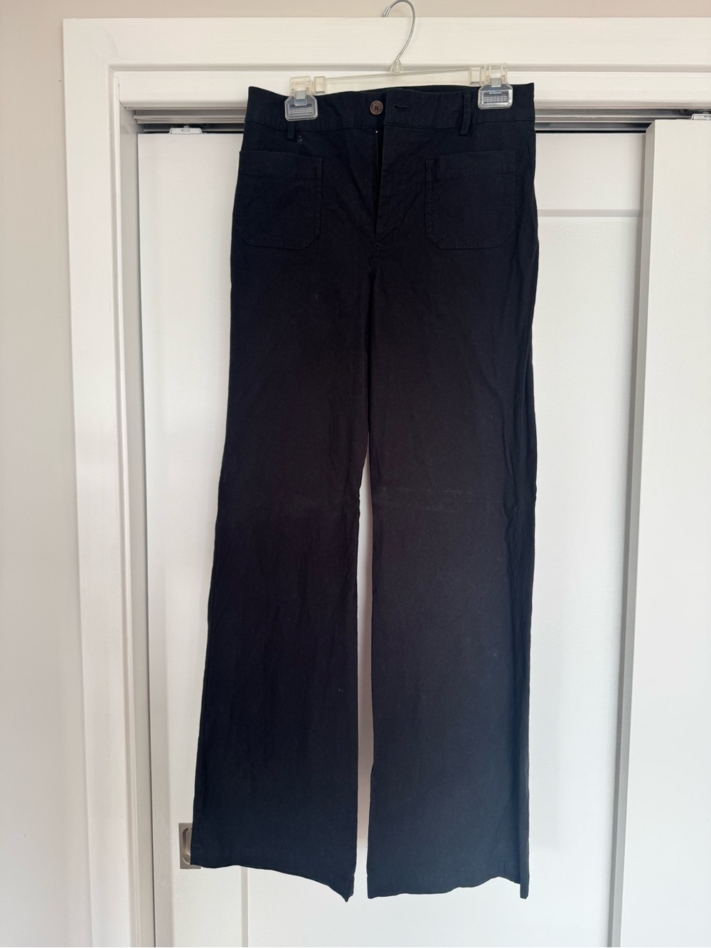 J. Crew Tall Lizzie Black Wide-Leg Pant